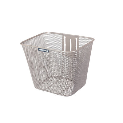 Basil Bilbao FM - fietsmand - voorop - nude metallic