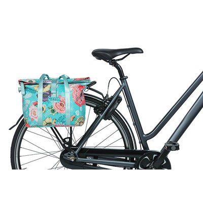 Basil Bloom Field - fietshandtas MIK - 8-11 liter - voorop/achterop - blauw