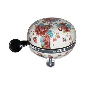 Basil Bloom - fietsbel - 80 mm - wit met bloemen