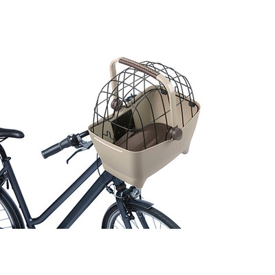 Basil Buddy KF - hondenfietsmand - voorop - biscotti bruin