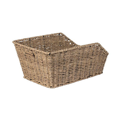 Basil Cento Rattan Look - fietsmand - achterop - lichtbruin