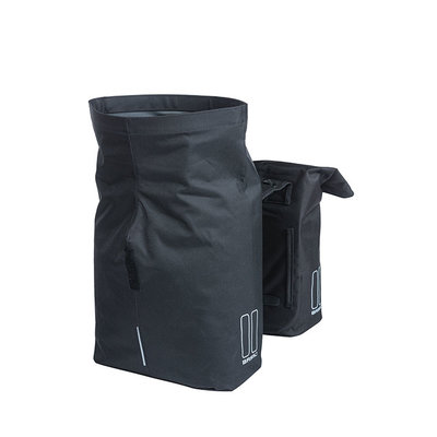 Basil - City - dubbele fietstas MIK - 28-32 liter - zwart