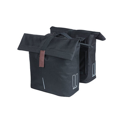 Basil - City - dubbele fietstas MIK - 28-32 liter - zwart