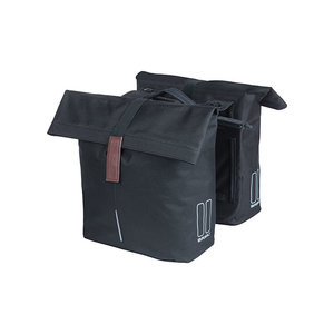 Basil - City - dubbele fietstas MIK - 28-32 liter - zwart