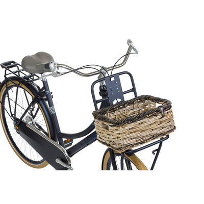 Basil Dijon - fietsmand - small - grijs/zwart