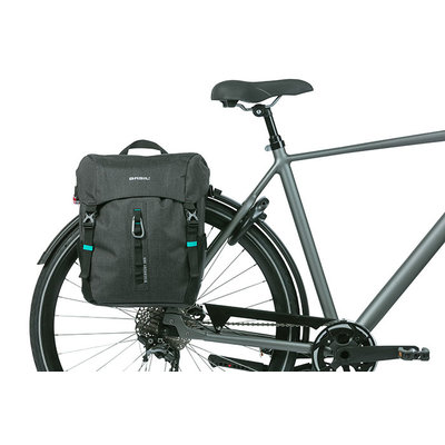 Basil Discovery 365D - enkele fietstas L - 20 liter - zwart