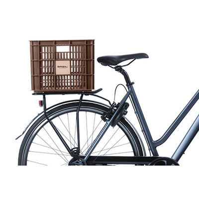 Basil fietskrat L - groot - 40 liter - bruin