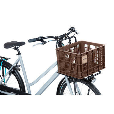 Basil fietskrat M - medium - 29.5 liter - bruin