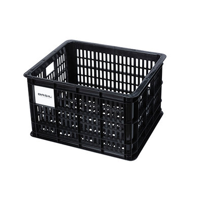 Basil fietskrat M - medium - 29.5 liter - zwart