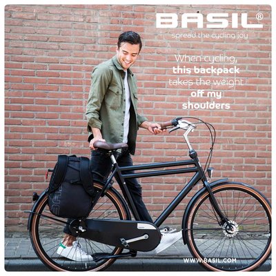 Basil Flex - fietsrugzak -17 liter - forest groen