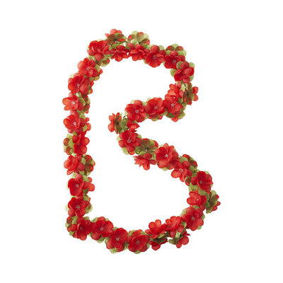 Basil Flower Garland - bloemenstreng - rood