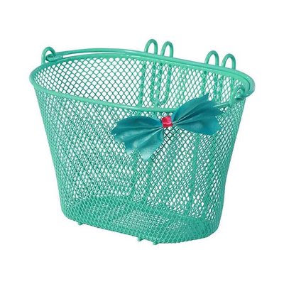 Basil Jasmin Bow-tie - kinderfietsmand - voorop - mint