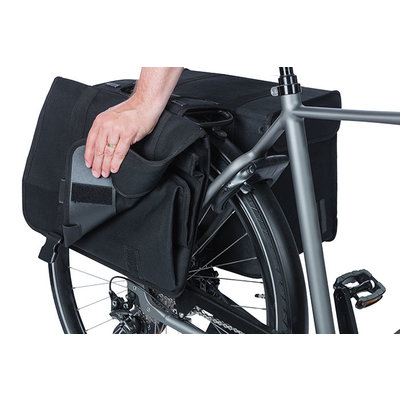Basil Kavan Eco Classic - dubbele fietstas - 68 liter - zwart