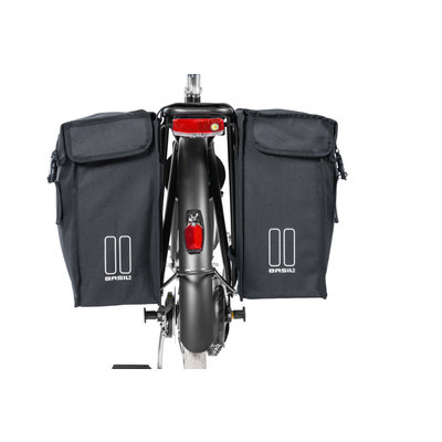 Basil Mara XXL - dubbele fietstas - 47 liter - zwart