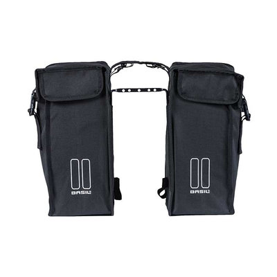Basil Mara XXL - dubbele fietstas - 47 liter - zwart