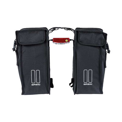 Basil Mara XXL - dubbele fietstas - 47 liter - zwart
