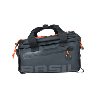 Basil Miles Tarpaulin - bagagedragertas - 7 liter - zwart/oranje