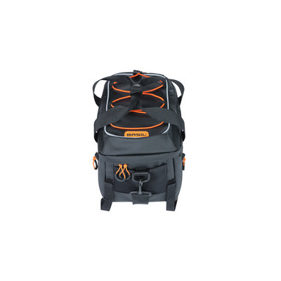 Basil Miles Tarpaulin - bagagedragertas - 7 liter - zwart/oranje