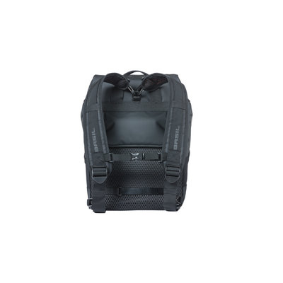Basil Miles Tarpaulin - fietsrugzak Nordlicht - 17 liter - zwart/ oranje