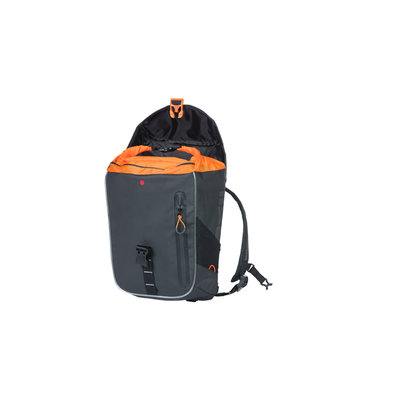 Basil Miles Tarpaulin - fietsrugzak Nordlicht - 17 liter - zwart/ oranje