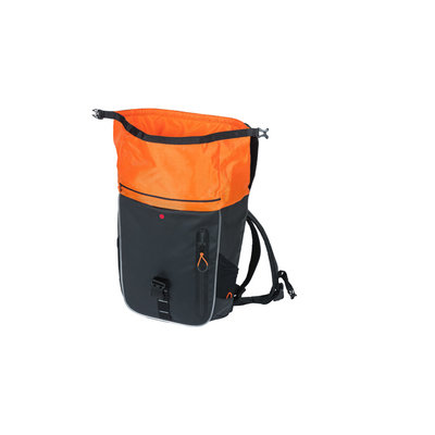 Basil Miles Tarpaulin - fietsrugzak Nordlicht - 17 liter - zwart/ oranje