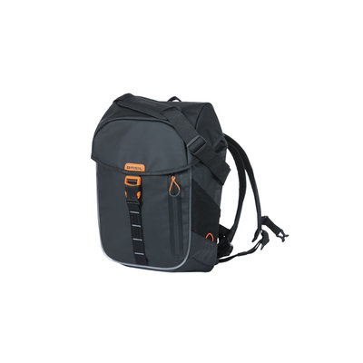 Basil Miles Tarpaulin - fietsrugzak Nordlicht - 17 liter - zwart/ oranje