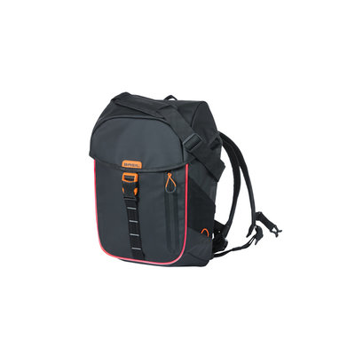 Basil Miles Tarpaulin - fietsrugzak Nordlicht - 17 liter - zwart/ oranje