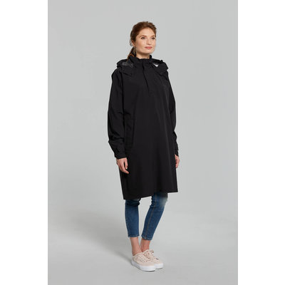 Basil Mosse fietsregenponcho - unisex - zwart