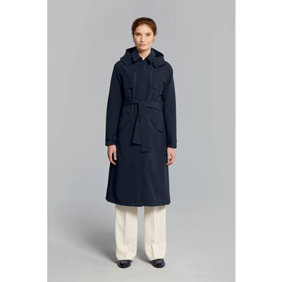 Basil Mosse fietsregentrenchcoat - dames - blauw