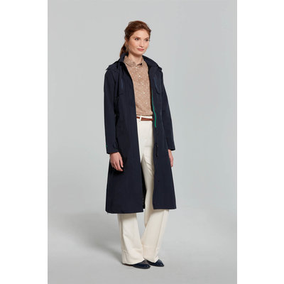 Basil Mosse fietsregentrenchcoat - dames - blauw