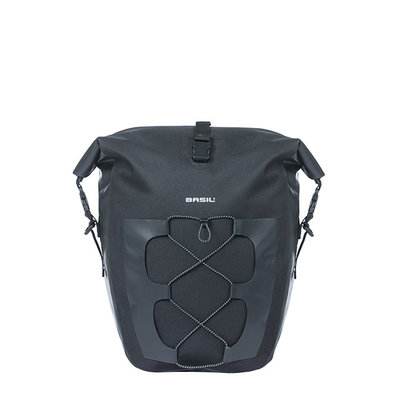Basil Navigator Waterproof L - enkele fietstas -  25-31 liter - zwart