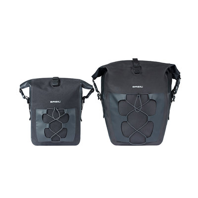 Basil Navigator Waterproof L - enkele fietstas -  25-31 liter - zwart