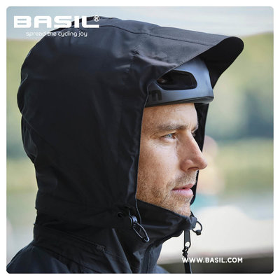Basil Skane fietsregenjas - heren - zwart