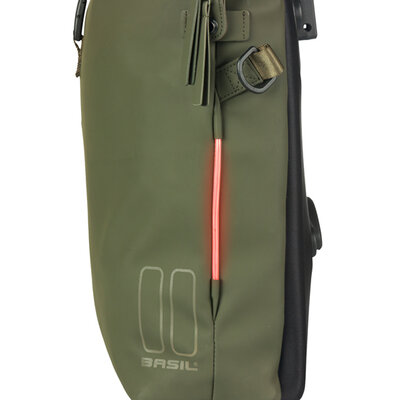 Basil SoHo - fietsschoudertas MIK STUDS - 17 liter - groen