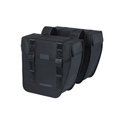 Basil Tour - dubbele fietstas - 28 liter - zwart