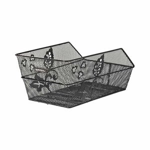 Cento Flower - fietsmand - zwart