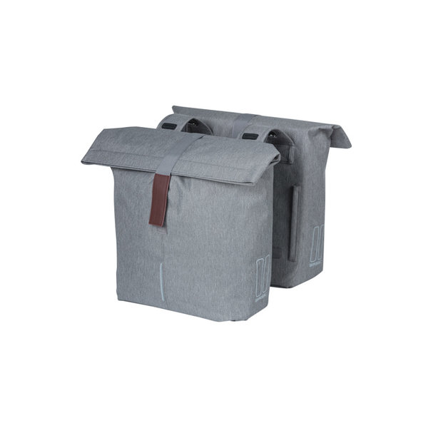 City - dubbele fietstas  - grey melee