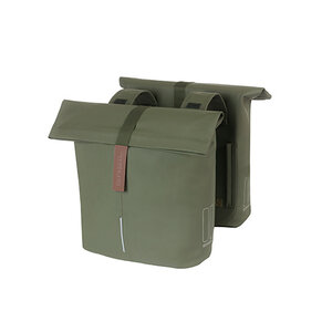City - dubbele fietstas – moss green